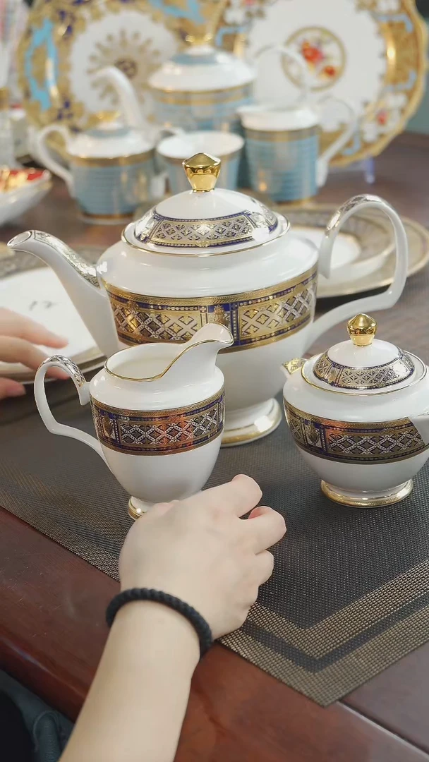 瓷片茶具三件套