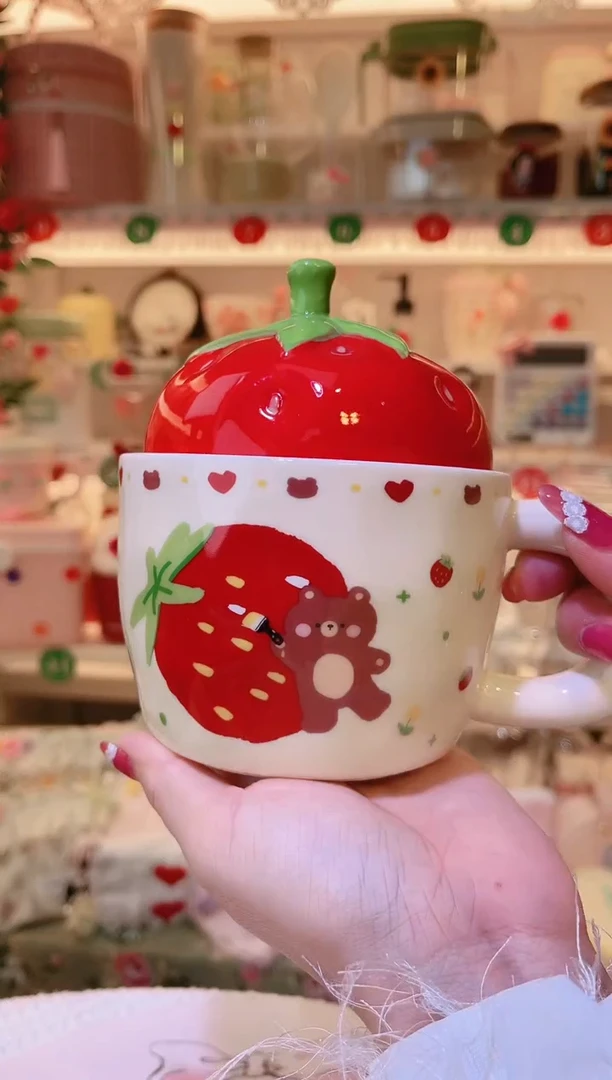 红色草莓杯——手工制作品质好！