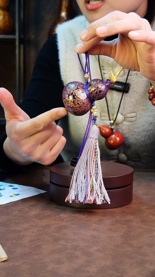 【闪购商品】215直播一物一图大漆酒葫芦送底座送挂绳