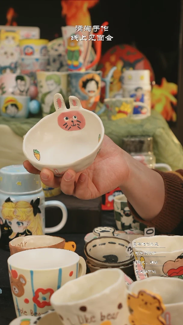 【闪购商品】摆件亲工手绘陶瓷-