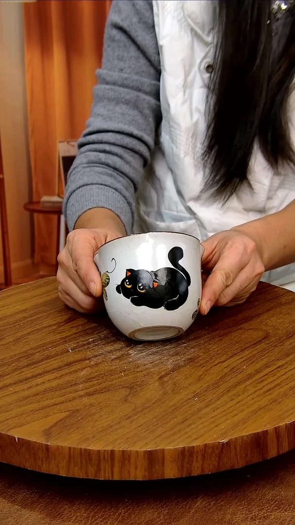 杯子陶景德镇手工手绘釉下彩陶瓷