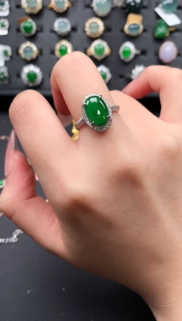 【闪购商品】翡翠戒指银S925镶嵌321312