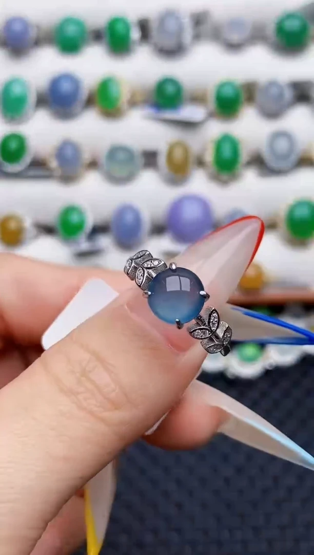 银S925镶嵌戒指翡翠2770