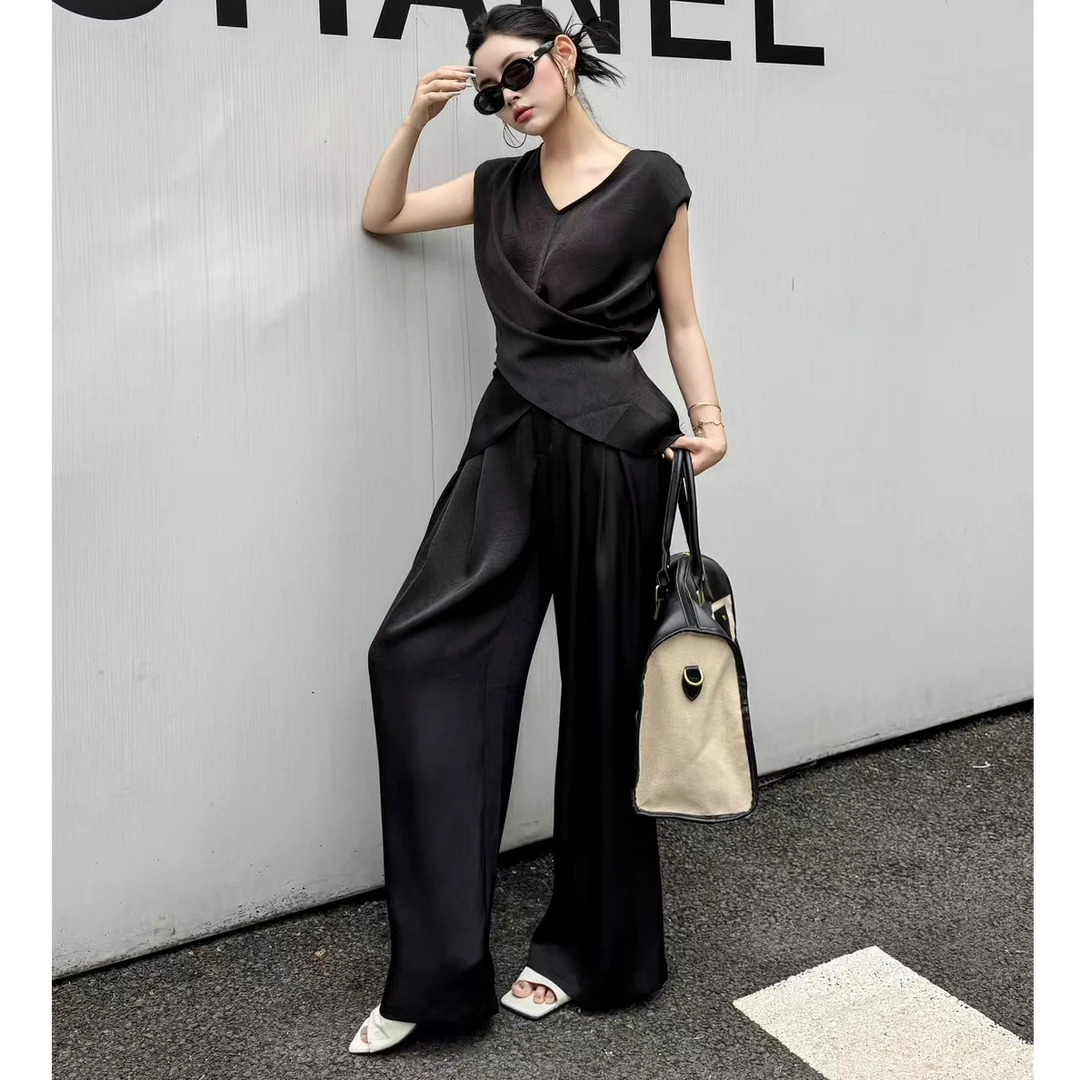 JN 5985 套装新款韩版时尚百搭显瘦显气质款法式简约套装