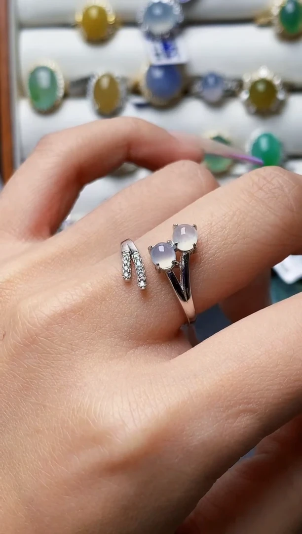 银S925镶嵌戒指翡翠1910