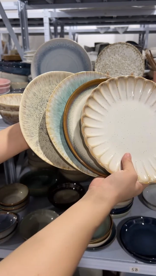 陶瓷外贸尾货瑕疵满20包邮X4 小盘组合