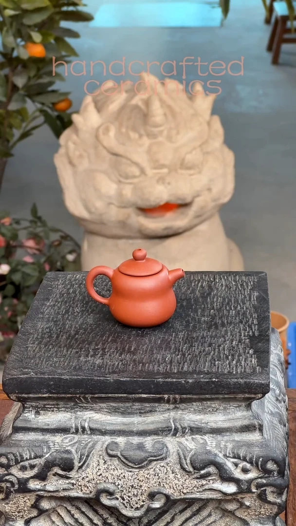 紫砂小壶摆件手工陶瓷