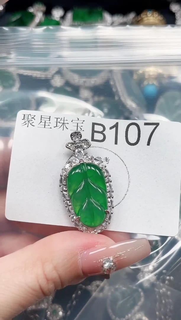 【闪购商品】翡翠颈饰未镶嵌赠皮绳107