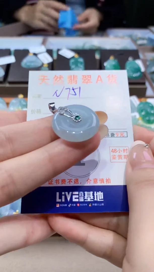 颈饰未镶嵌翡翠天然缅甸翡翠A货挂件