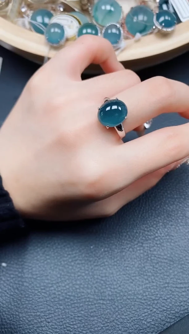 【闪购商品】翡翠戒指银S925镶嵌翡翠