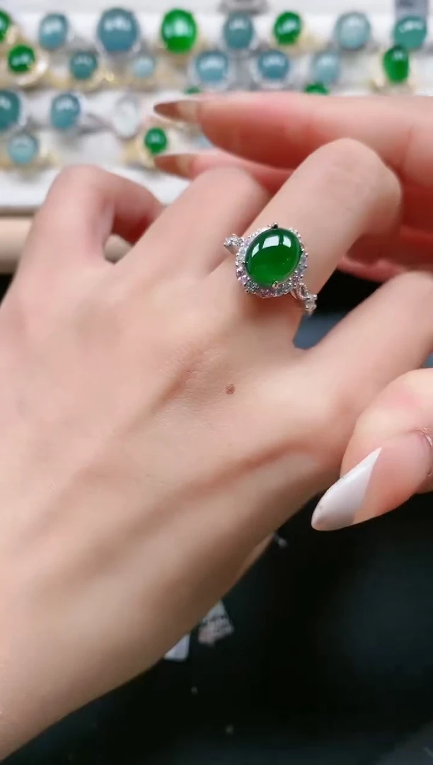 【闪购商品】翡翠戒指银S925镶嵌11111111