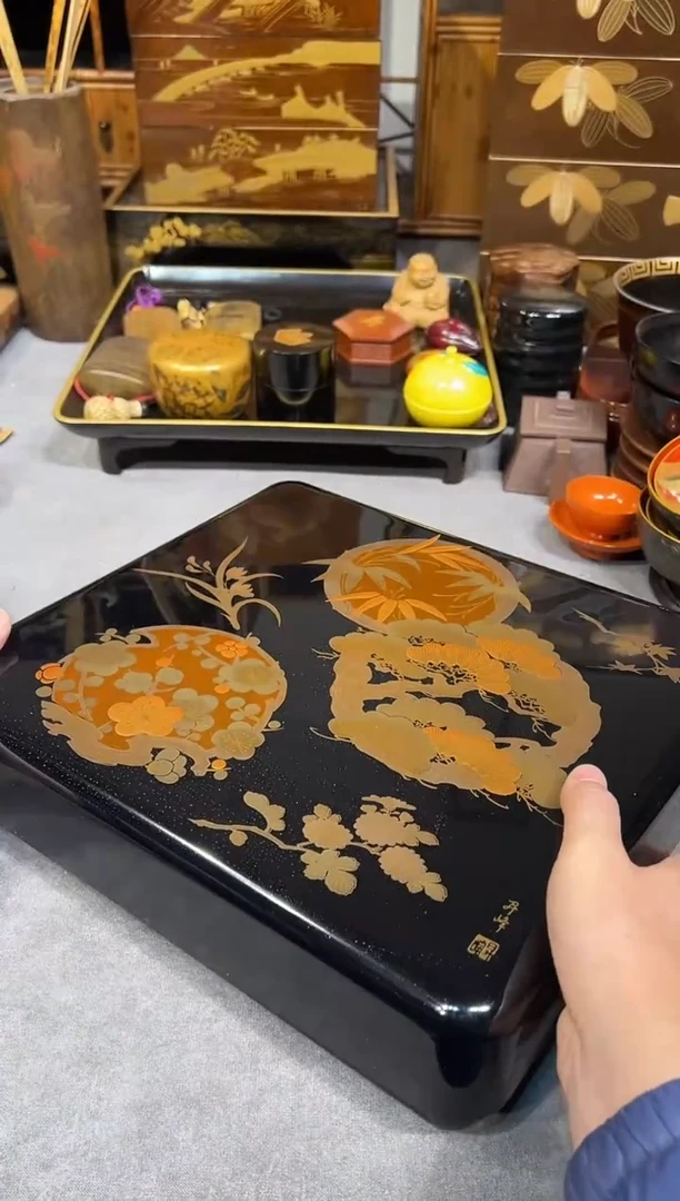 高肉金莳绘 大收纳盒