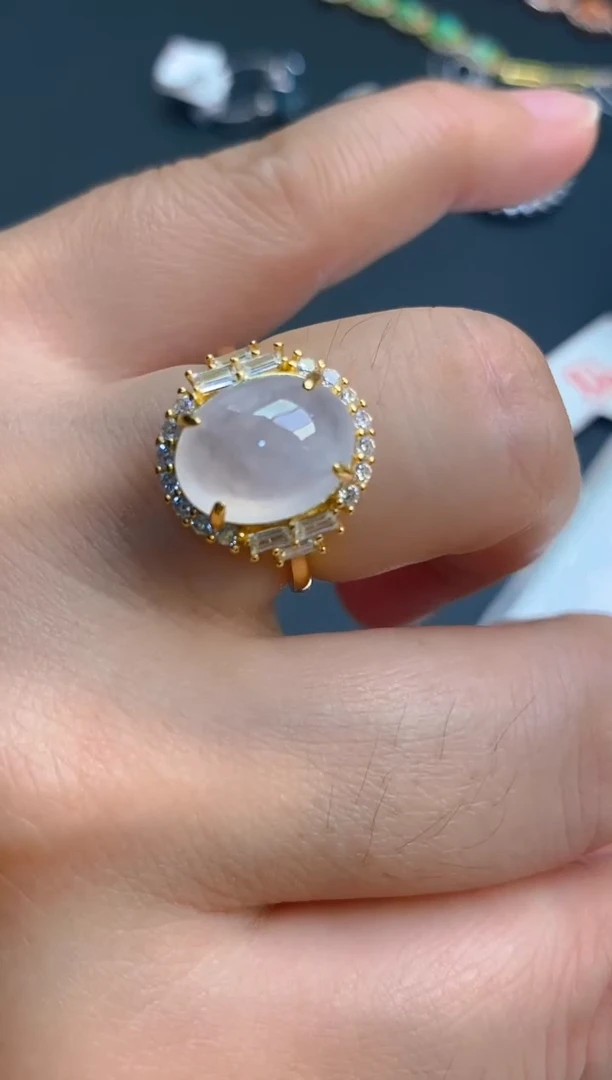 【闪购商品】翡翠耳饰银S925镶嵌天然A货翡翠1