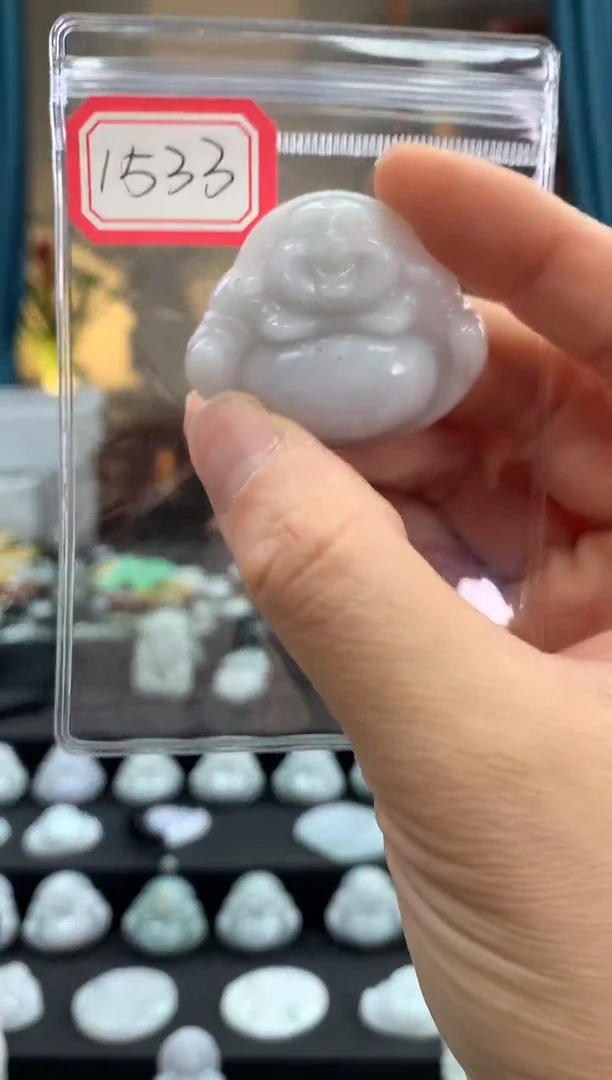 翡翠未镶嵌颈饰佛公1533瑕疵慎拍