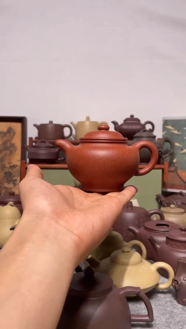 茶壶紫砂宝山红降坡手工泥大亨掇只