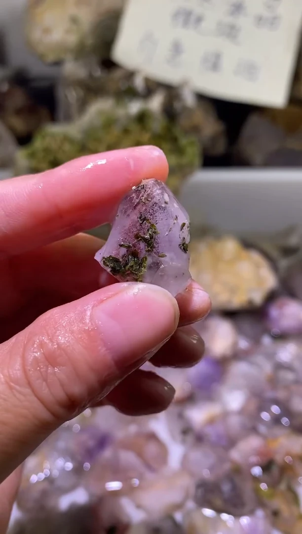 未镶嵌珠宝半成品水晶4号四川玫美姑超七花园水晶