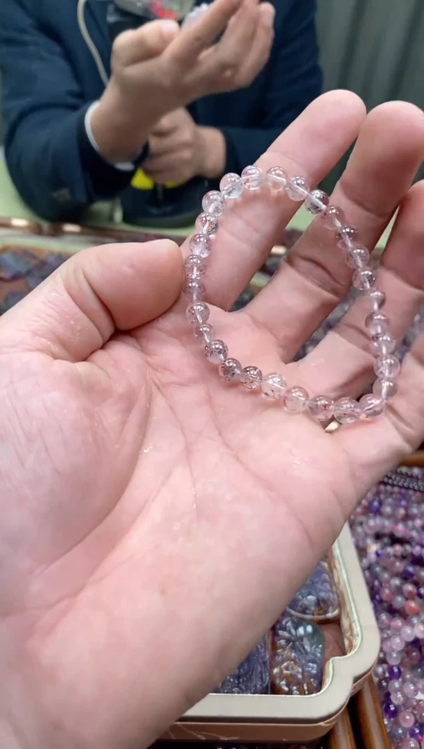 未镶嵌手串水晶超七手串  多样性发一