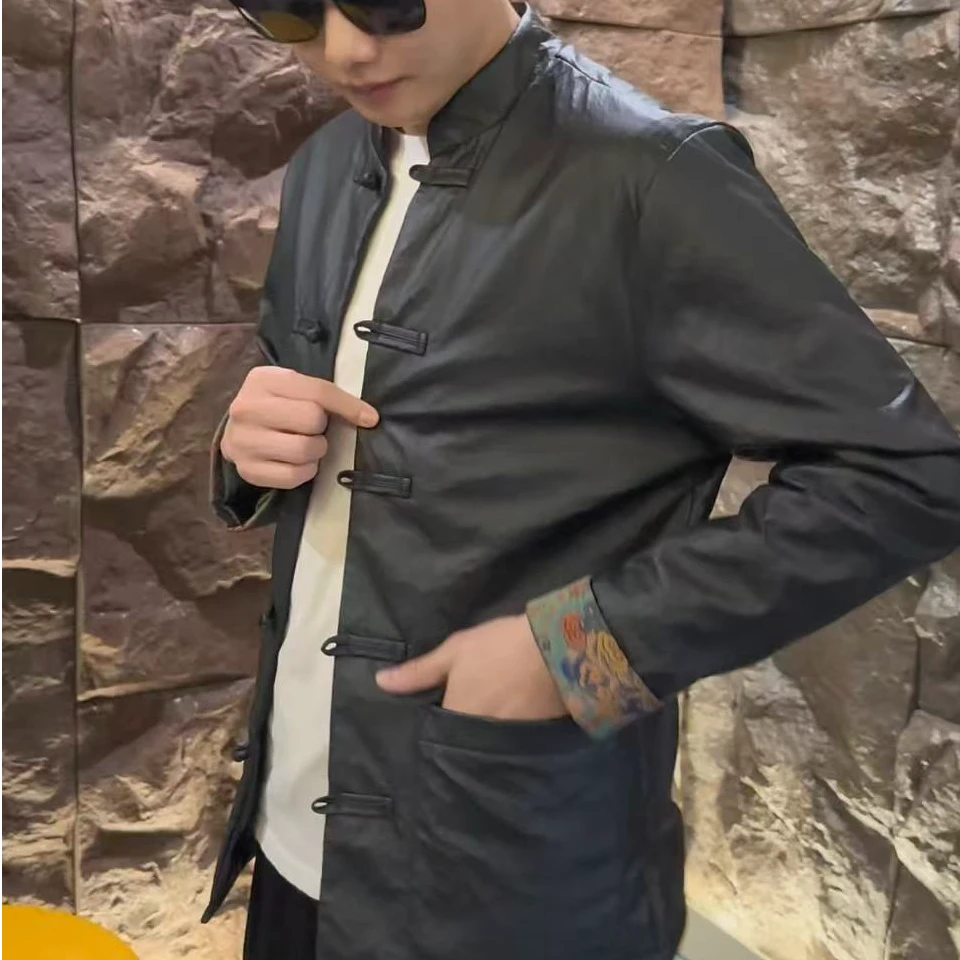 25001男士新款潮流时尚休闲唐装夹克外套