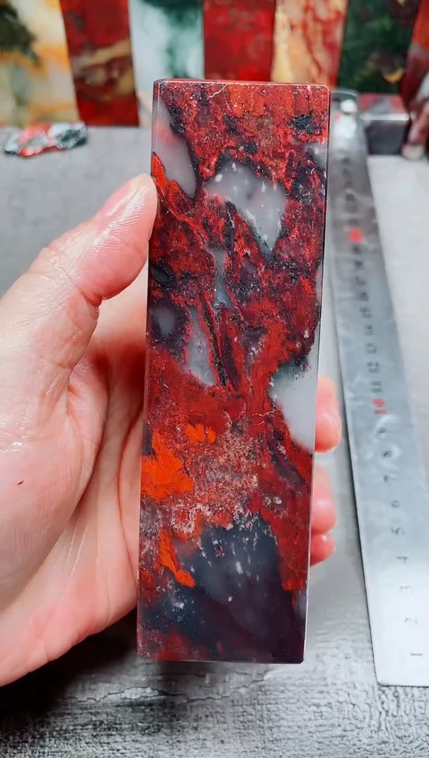 玉桂林鸡血玉素章--16