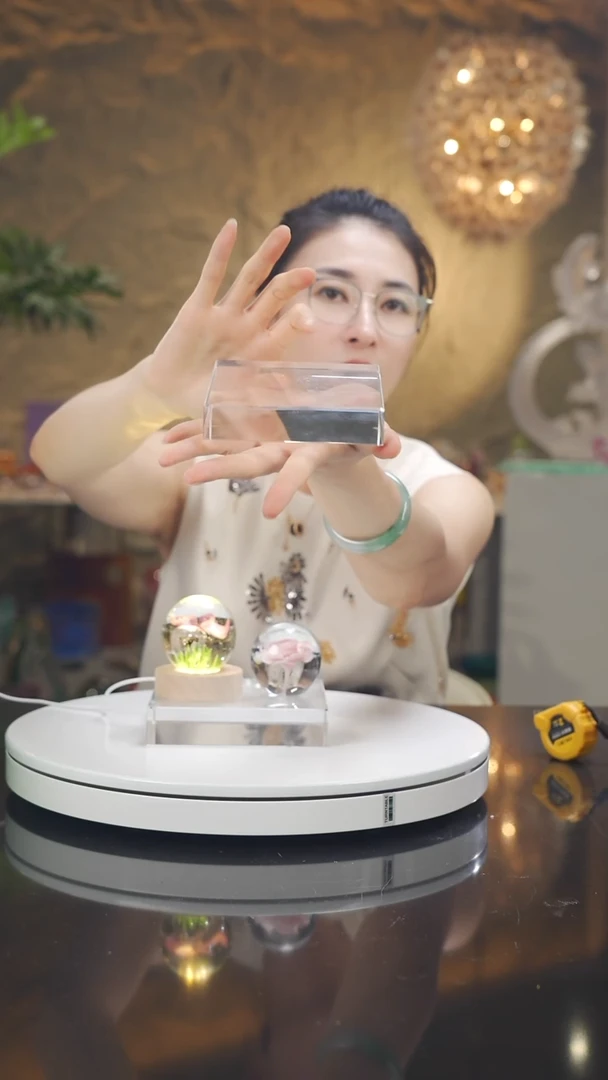 琉璃芝*水晶底座12*12