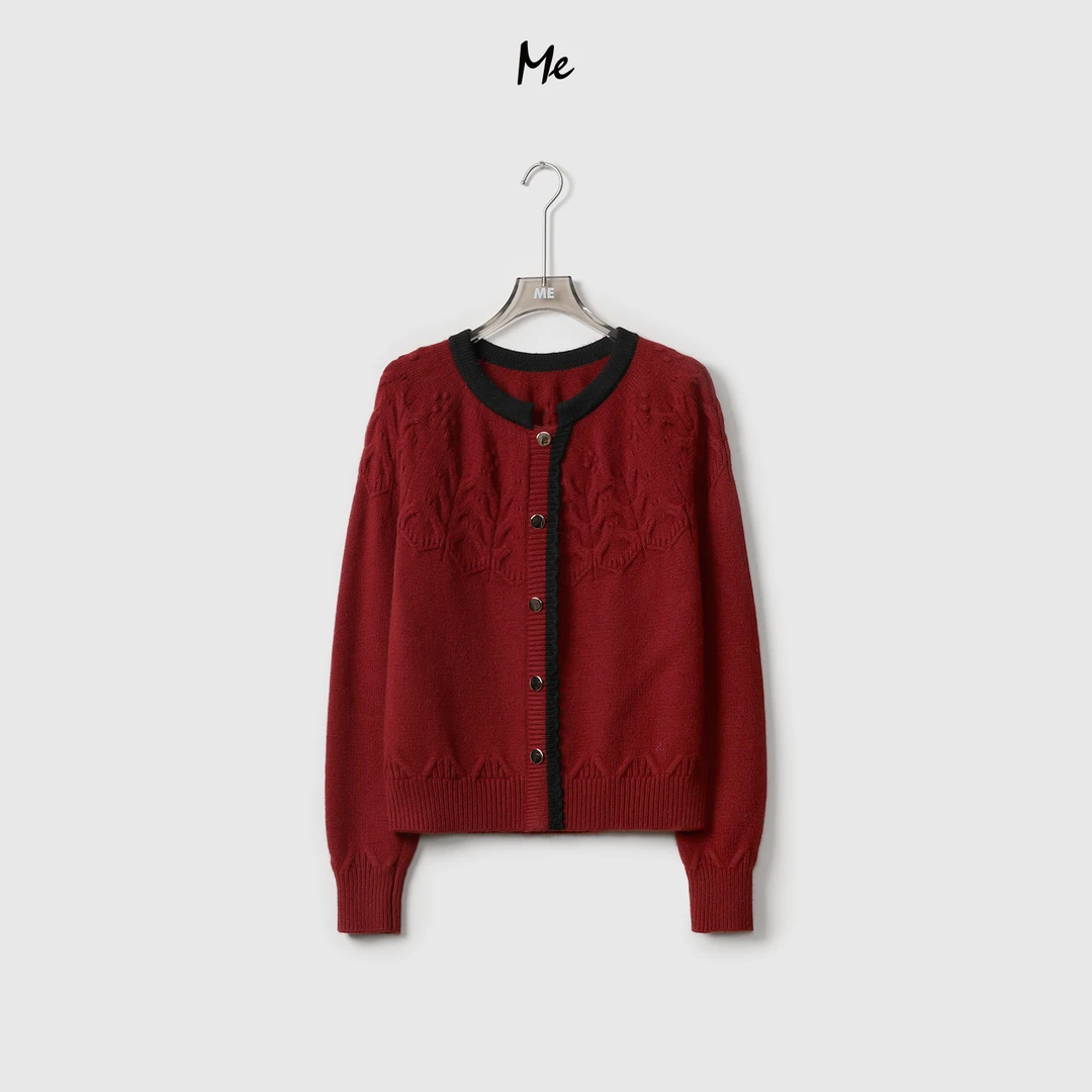 ME【车厘子】 长袖针织百搭简约精致百搭休闲时尚新款毛衣 MEQS0220
