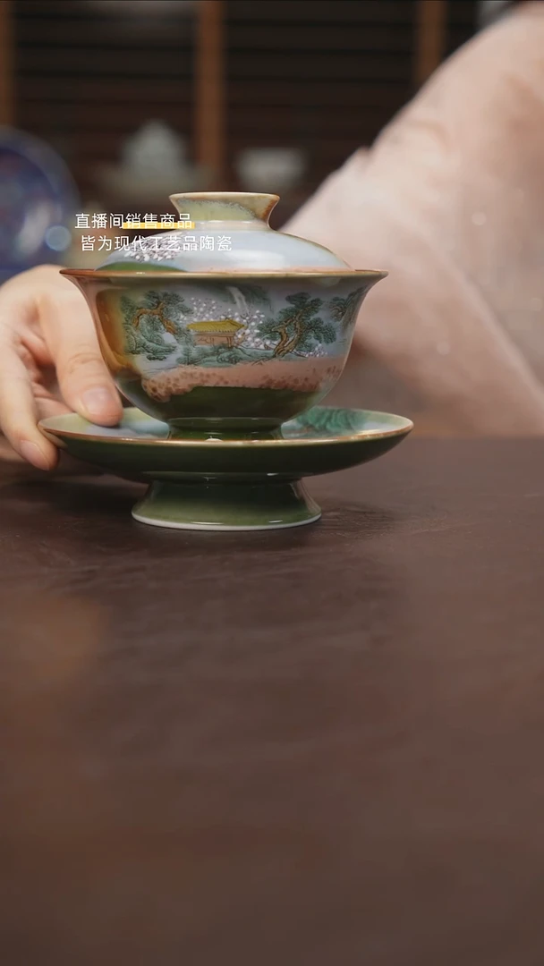 杯景德镇陶瓷杯碗柴烧多人