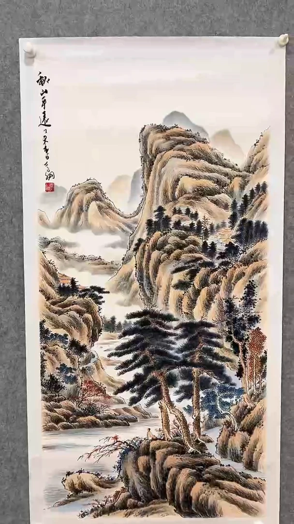 国画李纲-8平尺-国画作品-金