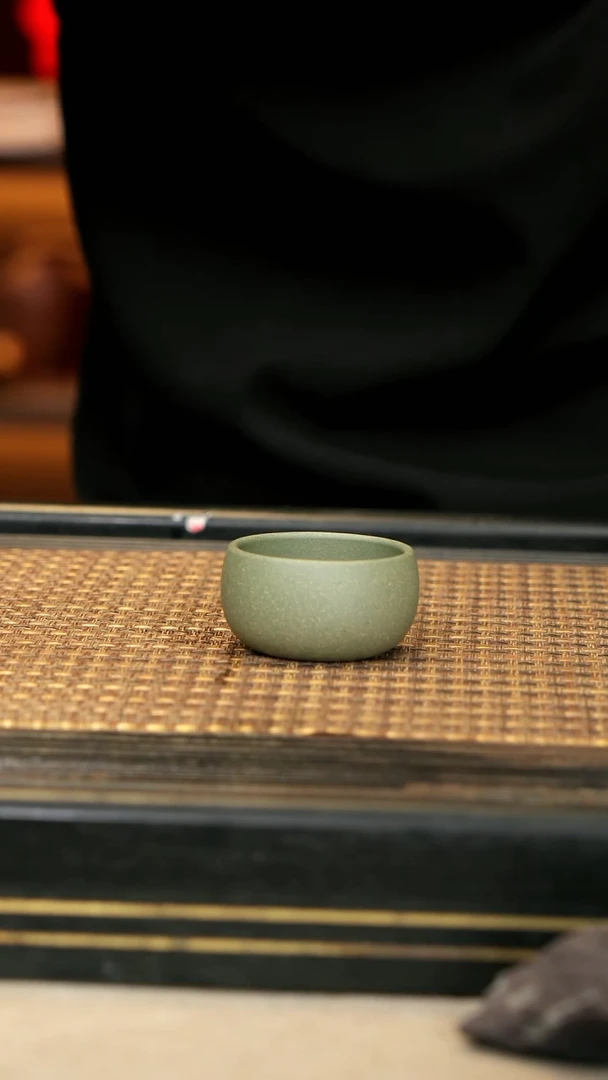茶壶紫砂9《豆青小杯》圆口