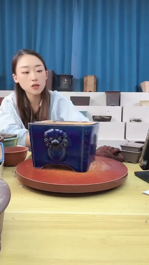 紫砂花盆花盆浅草紫砂花盆