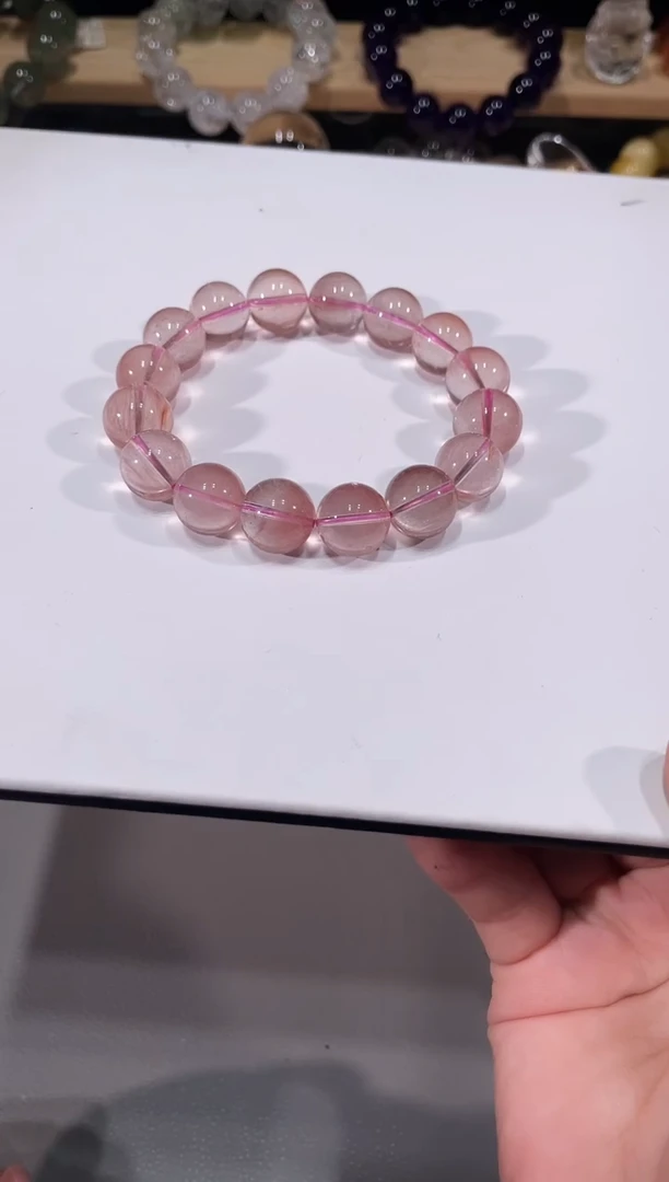 未镶嵌手链水晶A386红兔毛手链13+