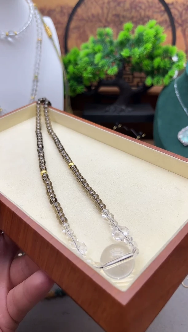 14K金镶嵌颈饰水晶X789