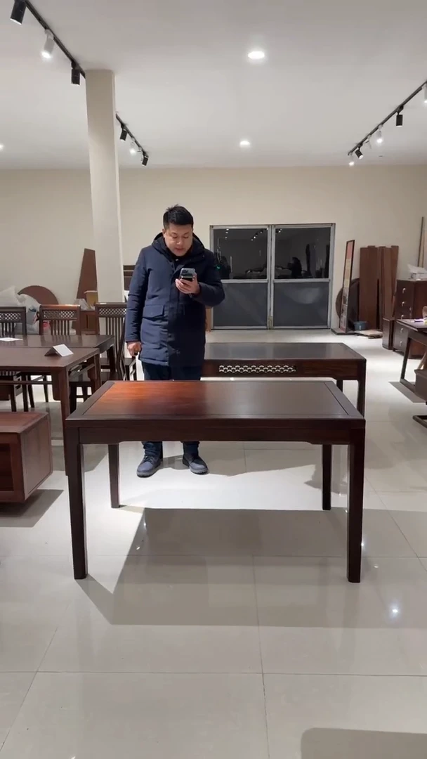 木单黑檀木餐桌1.3米（拍下联系客服确认发货时间）