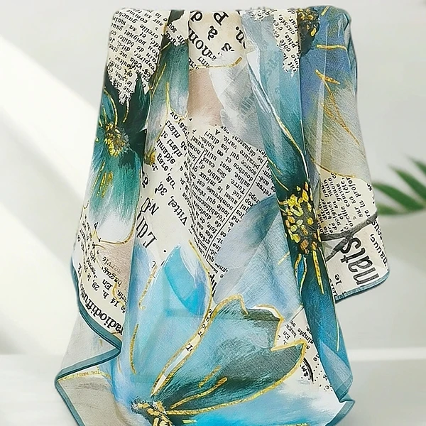 上海故事65cm桑蚕丝方巾原创手绘丝巾真丝棉护颈方巾女教师节礼物