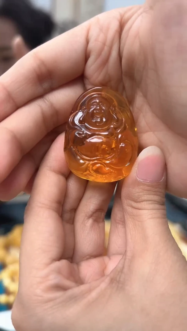 【闪购商品】琥珀裸石未镶嵌天然琥珀蜜蜡弥勒佛