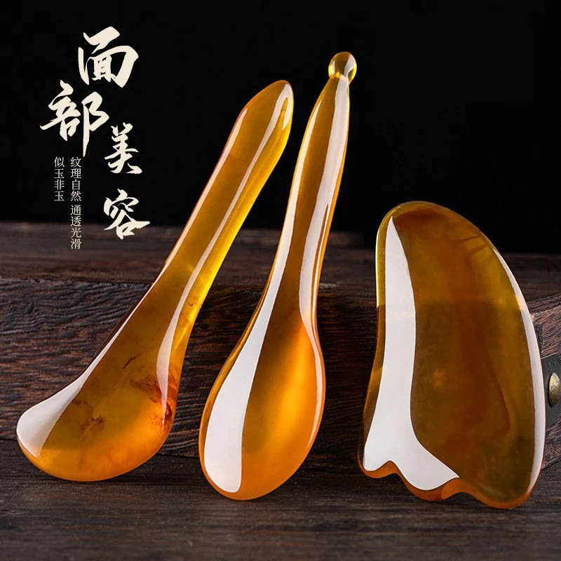 面部刮痧板拨筋棒眼部提位板脸颈经络点穴美容棒高档疏通家用养生