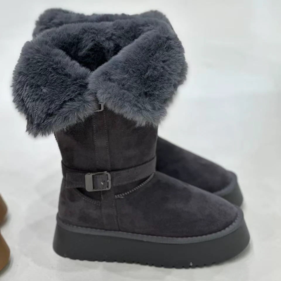 卓依冬款-冬季高帮圆头长筒时尚雪地靴（365）