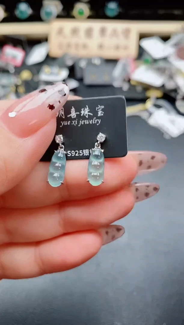 银S925镶嵌戒指翡翠1