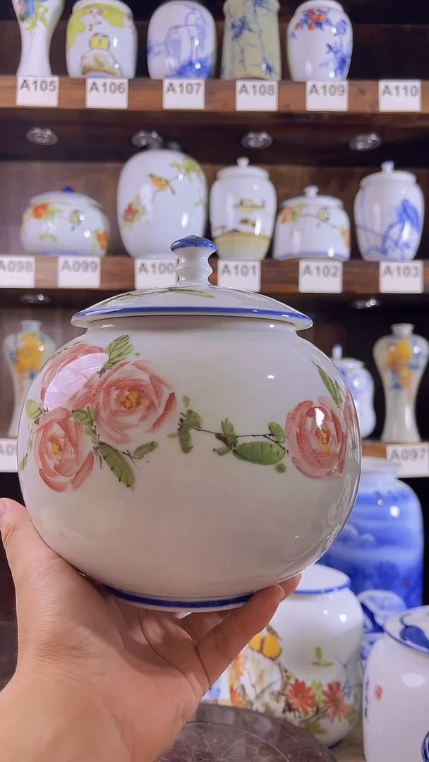 迎君陶瓷纯手工手绘   微瑕