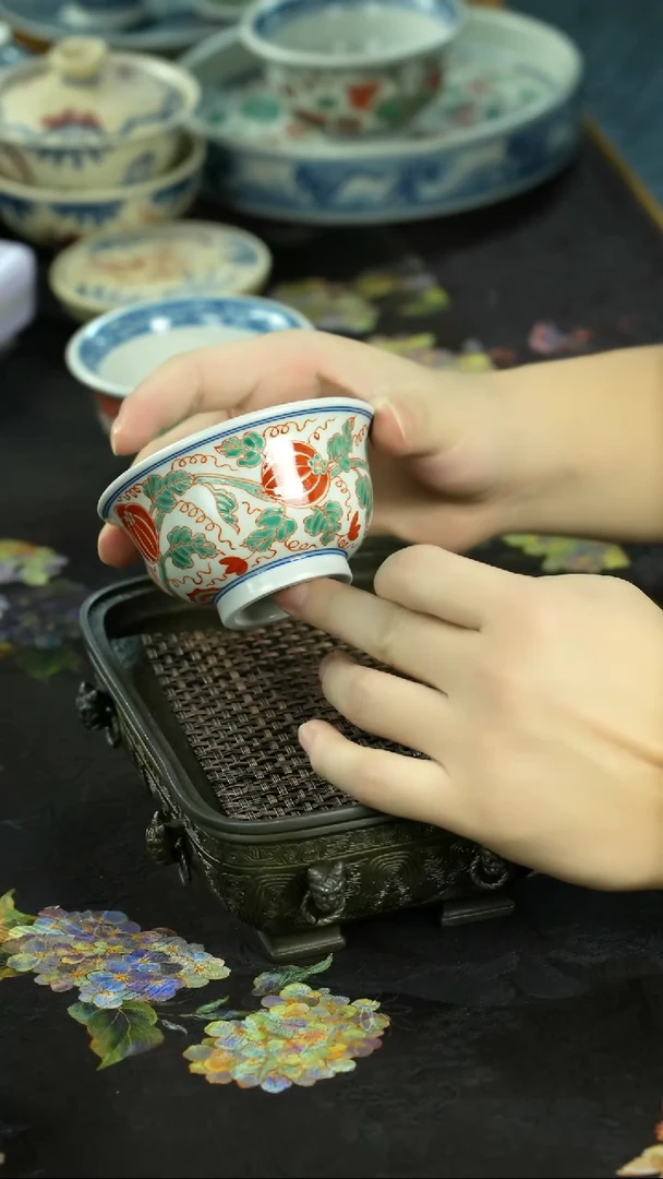 千款手绘茶具直接炸