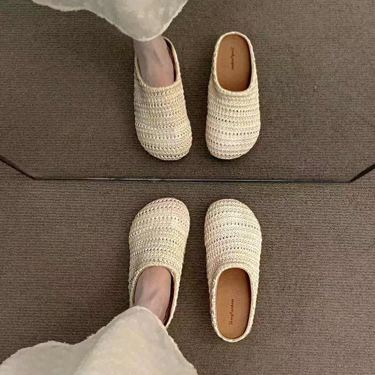 啄木鸟厚底波西米亚勃肯鞋女外穿2025春夏度假一脚蹬包头半拖单鞋