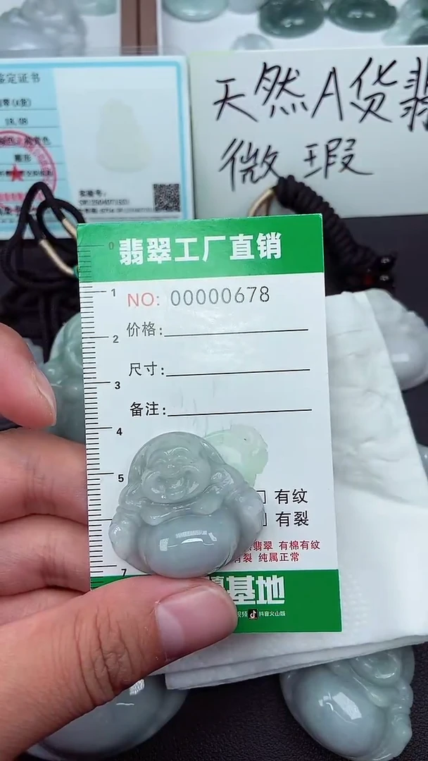颈饰未镶嵌翡翠缅甸天然翡翠微微瑕0678