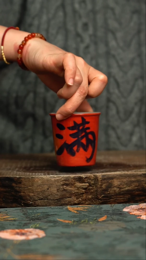 【闪购商品】杯釉下彩手工手绘同款陶器
