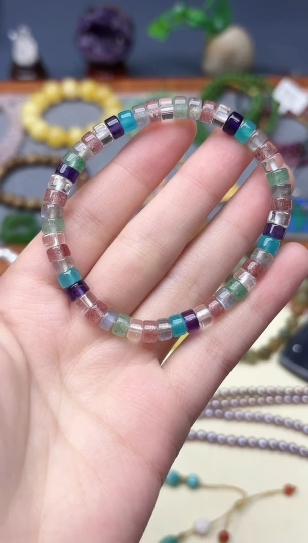 未镶嵌车挂水晶水晶直切手串XZYW