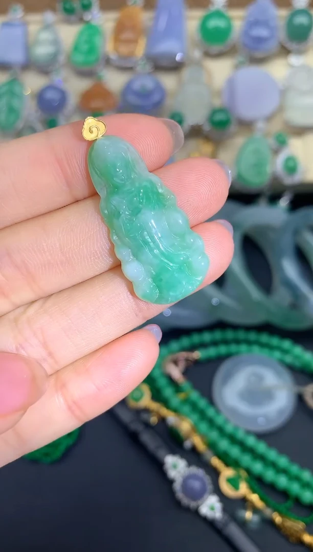 【闪购商品】翡翠颈饰18K金镶嵌17-中国好珍宝