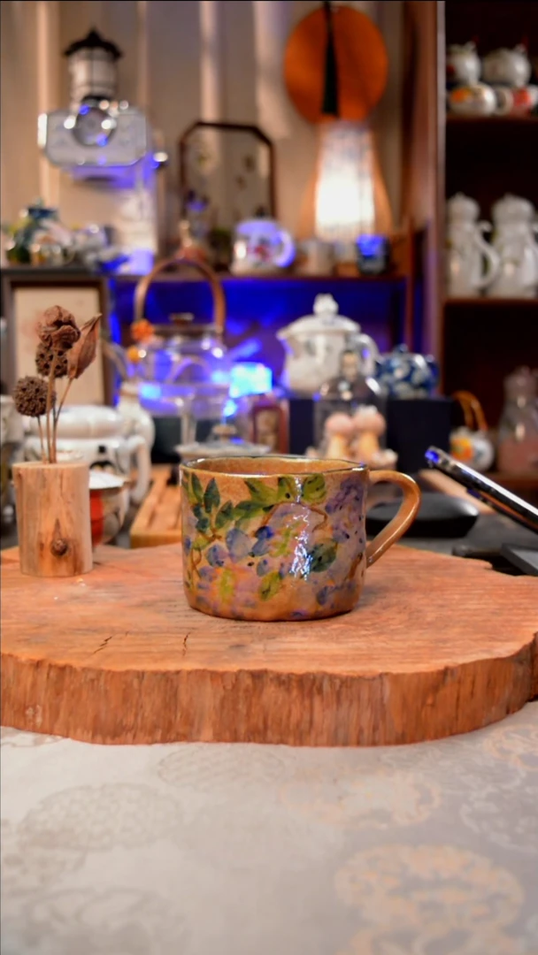 摆件紫色手工手绘手工手绘