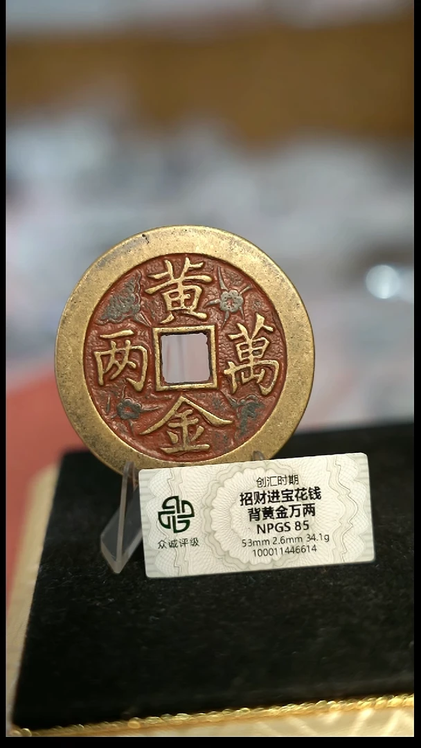 编号1611黄金万两花钱（配脖挂）