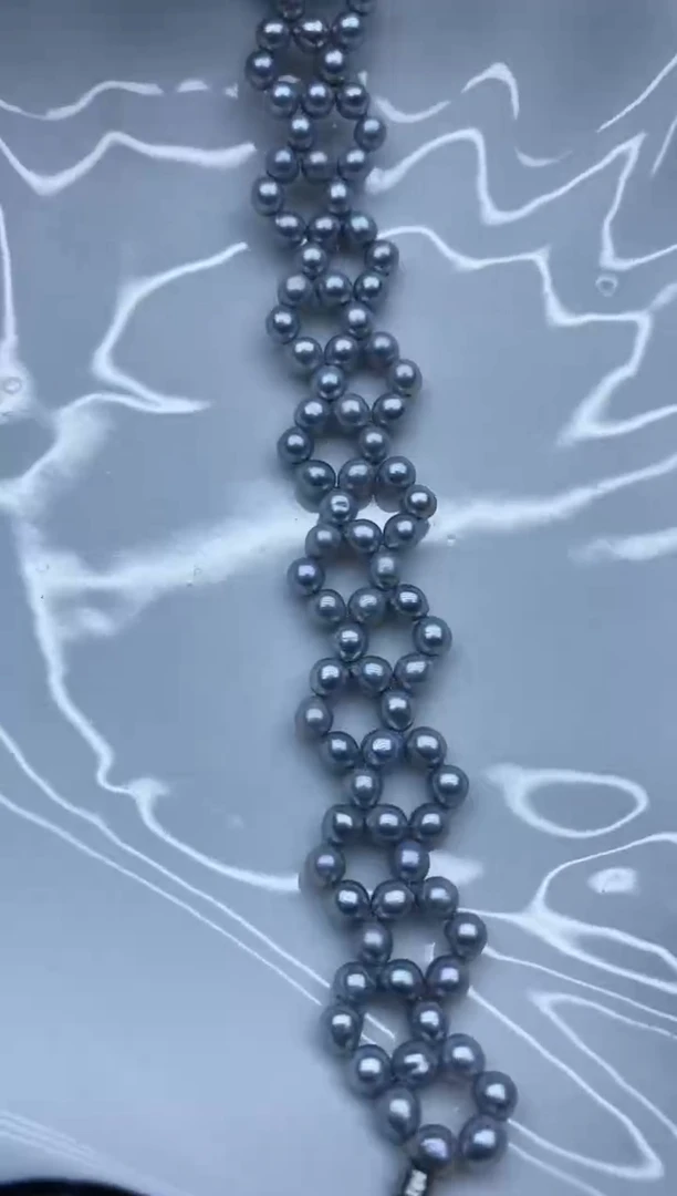 未镶嵌耳饰淡水珍珠手链多样性发其一