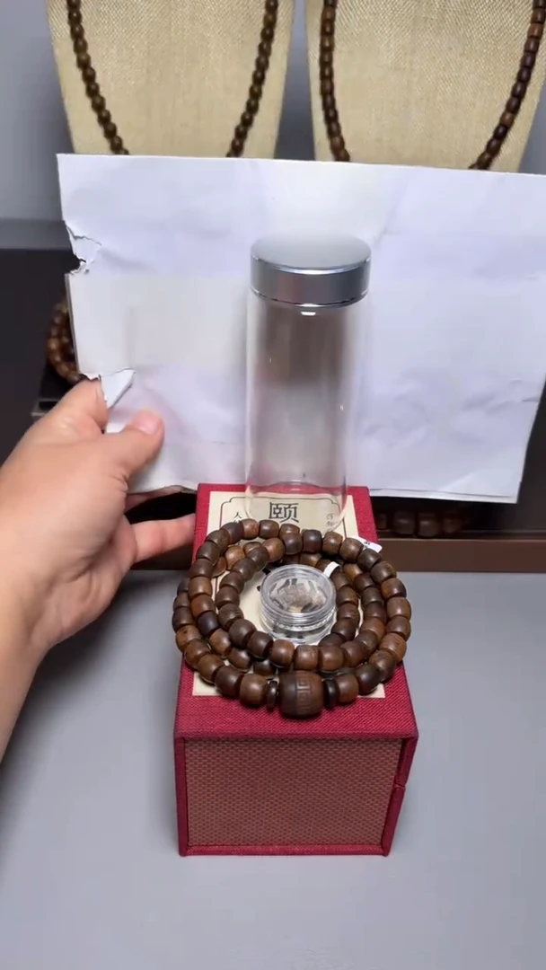 【闪购商品】沉香手串芽庄白棋0.9桶珠三圈