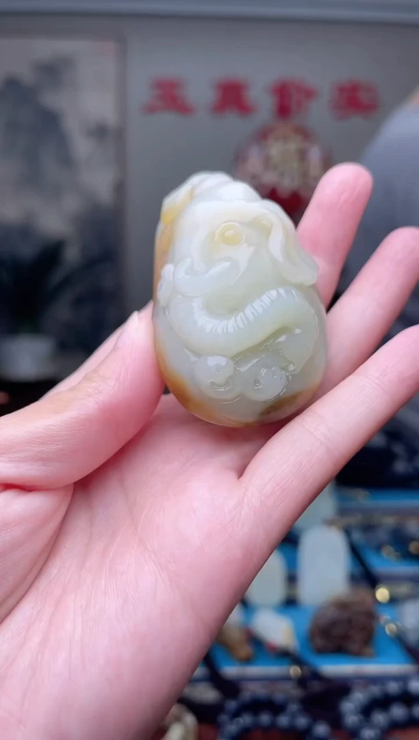 和田玉未镶嵌挂件1