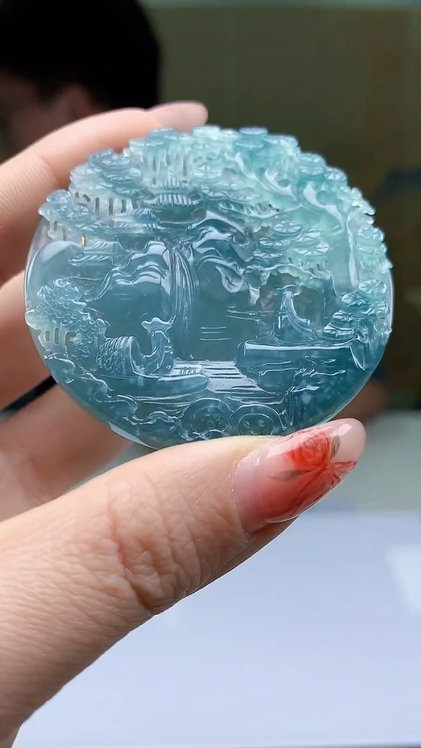 【闪购商品】定制翡翠未镶嵌4688ty-毛货挂件赠珠链130